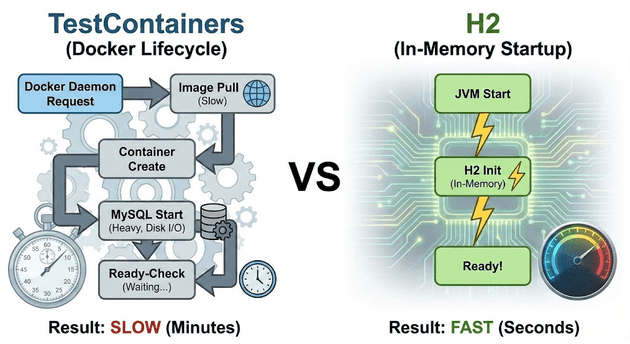 TestContainers와 H2 비교